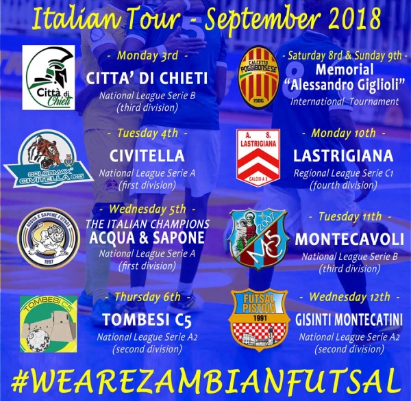Italian Tour schedule